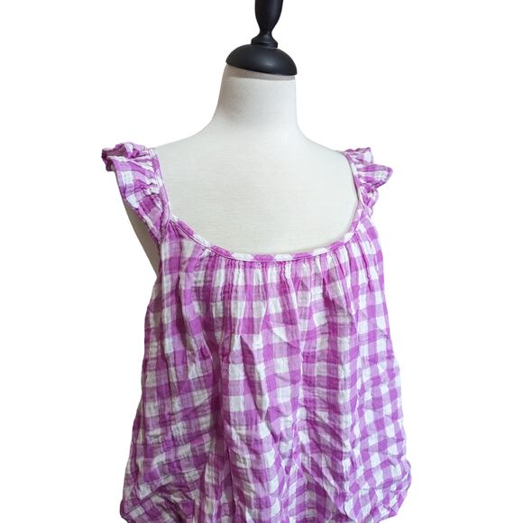 Flowy Gingham Tank - Picture 2 of 5
